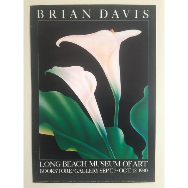 Vintage 1980 Brian Davis Collotype Print "Calla 1" Long Beach Museum Exhibition Poster For Sale - Image 11 of 11