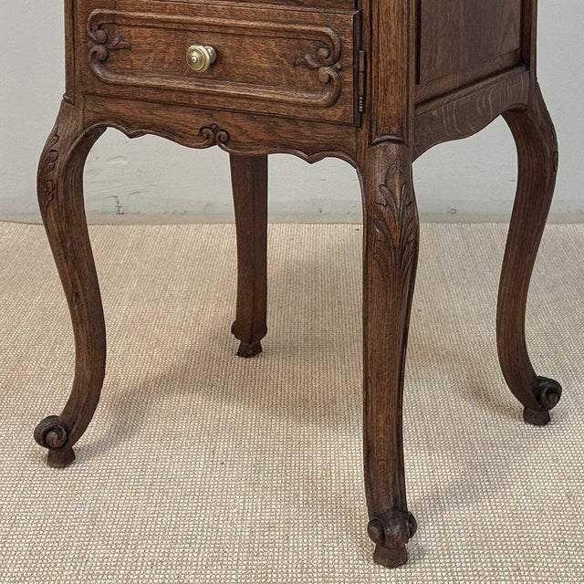 Pair Antique Country French End Tables ~ Nightstands For Sale - Image 9 of 17