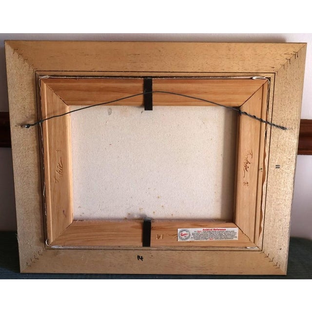 1970s Framed Original Southwestern Adobe Landscape Oil Painting, Signed Larson 1977 For Sale - Image 5 of 5