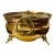 Vintage Brass Footed Planter Cachepot | Hollywood Regency Claw Foot Jardinière | Mid-Century Decorative Brass Pot With Handles For Sale