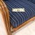 1970s Striped Blue Upholstery Bamboo Frame Mid Century Modern Sofa MINT! For Sale - Image 9 of 17