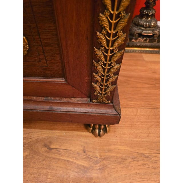Antique French Empire Napoleonic Cabinet Gilt Bronze For Sale - Image 14 of 15