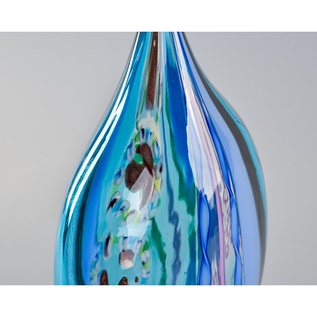 Found in Italy, this Murano glass sculpture dates from approximately 2010. Although this vase-form piece has a pinhole-...
