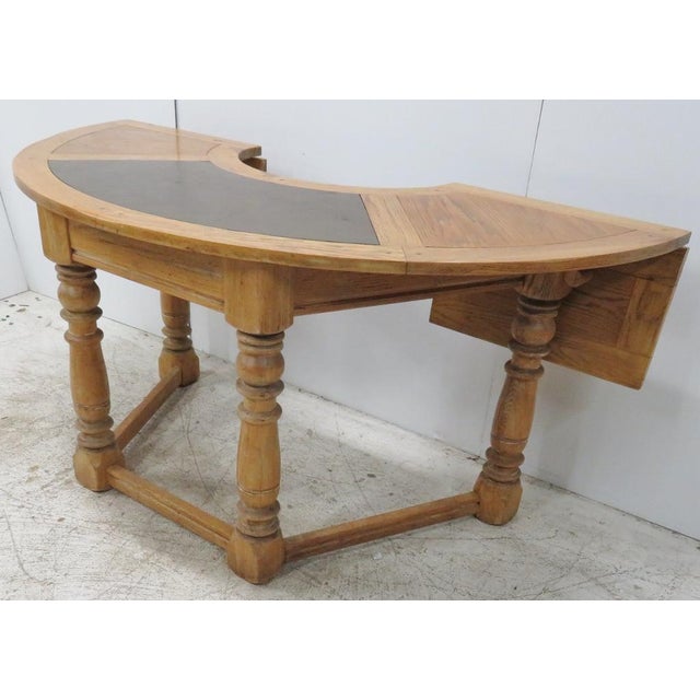 Distressed Country Oak Half Round Desk Chairish