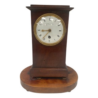 Mahogany Clock with Wire Movement, 19th Century For Sale