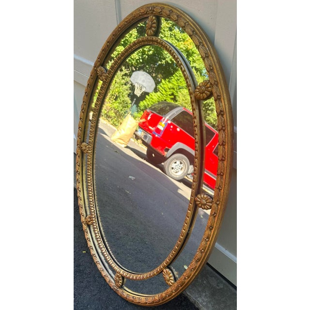 2000 - 2009 Mirror Fair Carved Oval Giltwood Mirror by Stephen Cavallo For Sale - Image 5 of 7