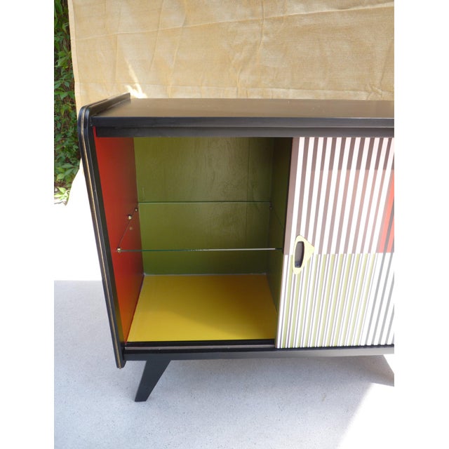 Vintage Chest of Drawers with Sliding Doors, 1950s For Sale - Image 6 of 9