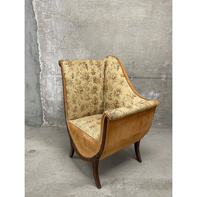 Mid 20th Century Vintage Fireside Armchair For Sale - Image 5 of 12
