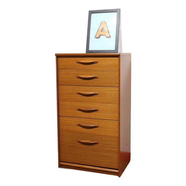 Mid Century Modern Vintage Teak British Dresser Drawers by Austinsuite For Sale