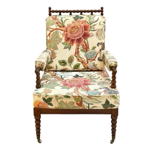 Brown Victorian English Armchair in Brass, 1880 For Sale - Image 8 of 11