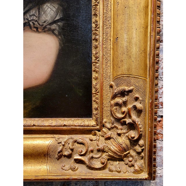 Sir William Beechey-Young Lady Holding a Spaniel Dog-18th Century Oil Painting For Sale - Image 10 of 13