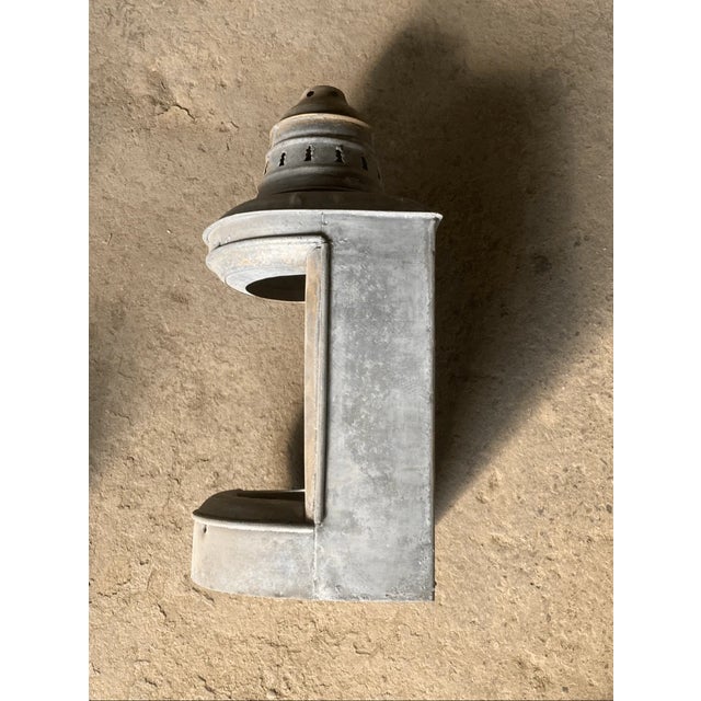 Good condition Discover a piece of industrial heritage with this authentic pair of vintage metal wall lanterns, perfect...