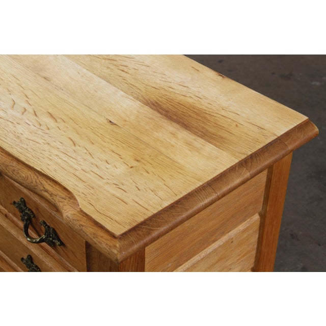 Vintage Danish Oak 3-Drawer Side Table in the style of Henning Kjærnulf, 1960s For Sale - Image 15 of 17