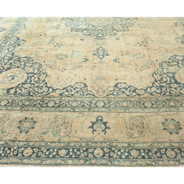 Authentic Persian Tabriz Handmade Wool Rug For Sale - Image 4 of 8