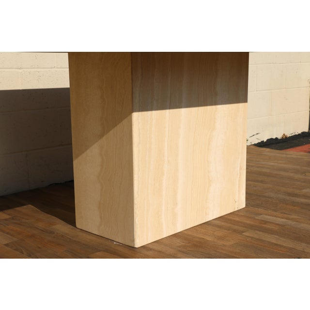 Mid-Century Modern Italian Travertine Dining Table, Circa 1970s For Sale - Image 13 of 18