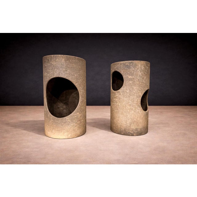 Set of 3 Stools in Fiber Cement, Unknown, 1960s For Sale - Image 4 of 7