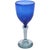 Blue Late 20th Century Mexican Hand-Blown Cobalt Blue Wine Goblets With Aqua Stems 8" - Set of Six For Sale - Image 8 of 15