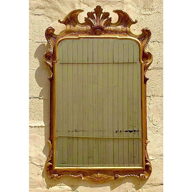 Vintage Regency Carved Gilt Mirror For Sale - Image 9 of 12