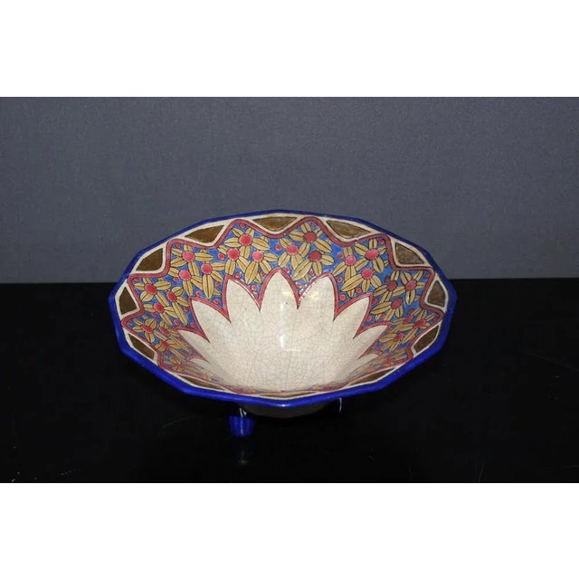 Ceramic Art Deco Enamel Bowl from Longwy For Sale - Image 7 of 11