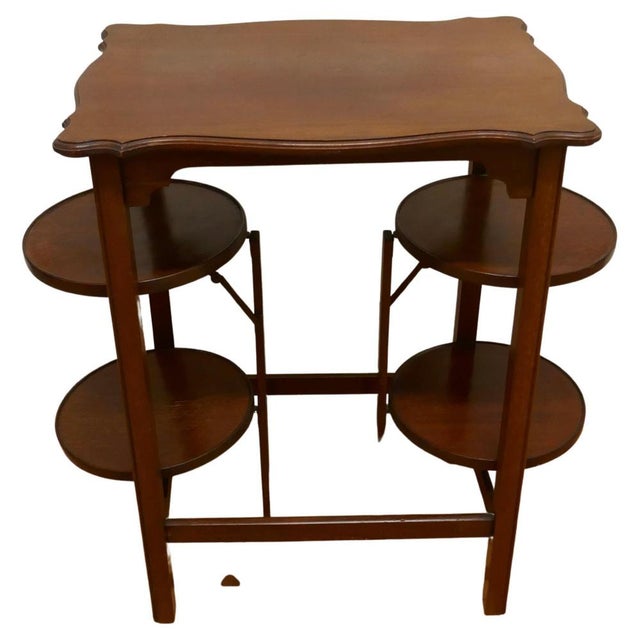 Vintage Cake Stand in Walnut, 1950 For Sale - Image 10 of 10