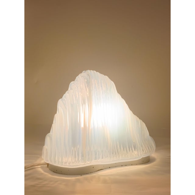 Glass LT301 Iceberg Table Lamp from Mazzega, Italy, 1970s For Sale - Image 7 of 10
