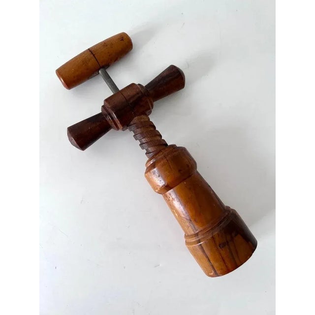 Early 20th Century Cork Screw Made of Wood with Metal Screw For Sale - Image 5 of 8