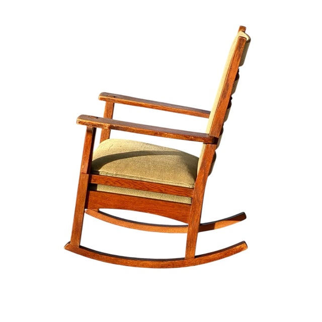 Antique Arts & Crafts / Mission Oak L&jg Stickley Rocking Chair For Sale - Image 9 of 12