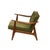 Vintage Scandinavian Lounge Chair with Green Corduroy Upholstery, 1970s For Sale - Image 5 of 7