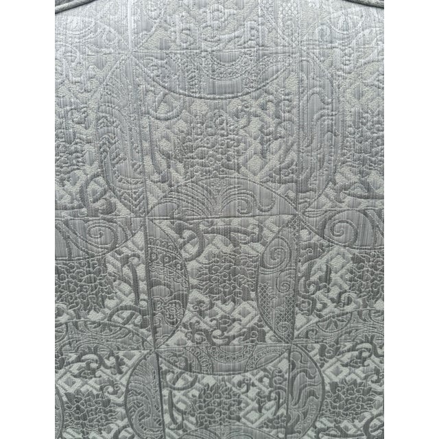 Textile Pair of Vintage Jacquard Upholstered Twin Headboards For Sale - Image 7 of 9