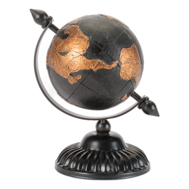 Modern Globe with Metal Base 7"H For Sale