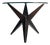 Custom Post Modern Steel Side Table in Bronze Finish For Sale