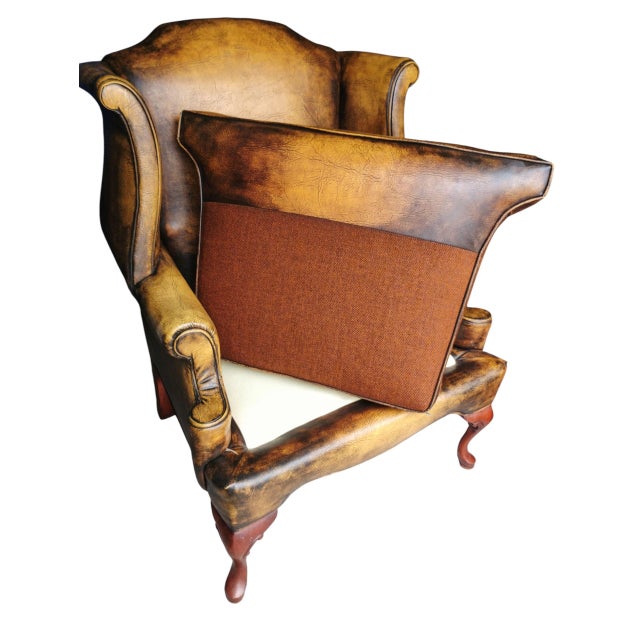 1950s Elevate Your Space With This Rare Vintage Wingback Chair From the Renowned Douglas Furniture Company. For Sale - Image 5 of 12