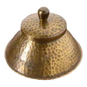 Roycroft Arts & Crafts Hammered Brass Over Copper Inkwell