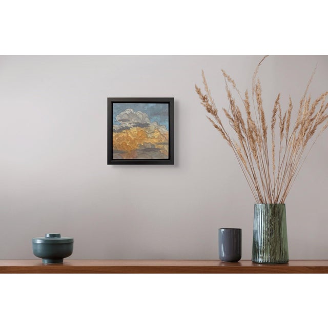 Early 21st Century Cloud Composition 9 by Jesse Mangerson | Oil On Panel Painting of clouds in a blue sky For Sale - Image 5 of 5