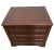 1980s Lateral File Cabinet, Two Locking Drawers Keys, Desk Height Banded Mahogany For Sale In Palm Springs - Image 6 of 11