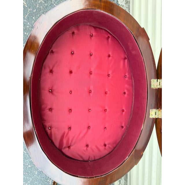 Rococo Vintage Louis XV Style Mahogany Jewelry Box Display For Sale - Image 3 of 9