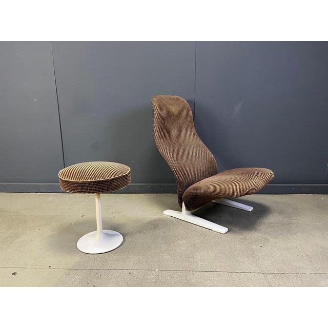 Artifort Set of Concorde F784 Chair and Ottoman by Pierre Paulin for Artifort, 1970s For Sale - Image 4 of 12