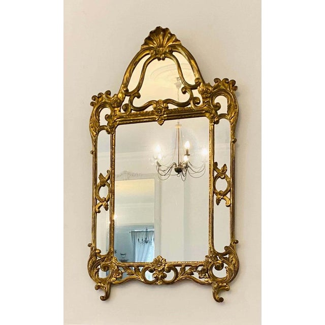Glass Large French Louis XIV Gilt Mirror with Double Frame, 1990s For Sale - Image 7 of 16