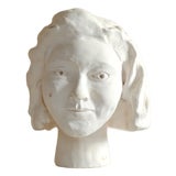 French Plaster Head Sculpture For Sale