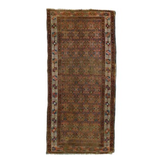 Antique Hand Knotted Persian Sarab Area Rug. 3'3"x 6'7" For Sale
