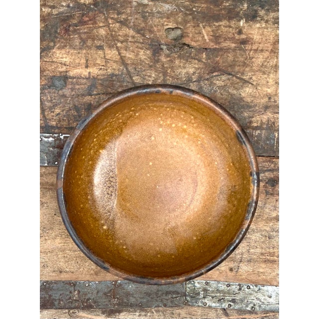 Vintage Styles Mid-Century Modern Glazed Ceramic Bowl For Sale In West Palm - Image 6 of 12