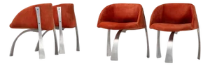 P80 Dining Chairs by Giovanni Offredi for Saporiti, Italy, 1973, Set of 4