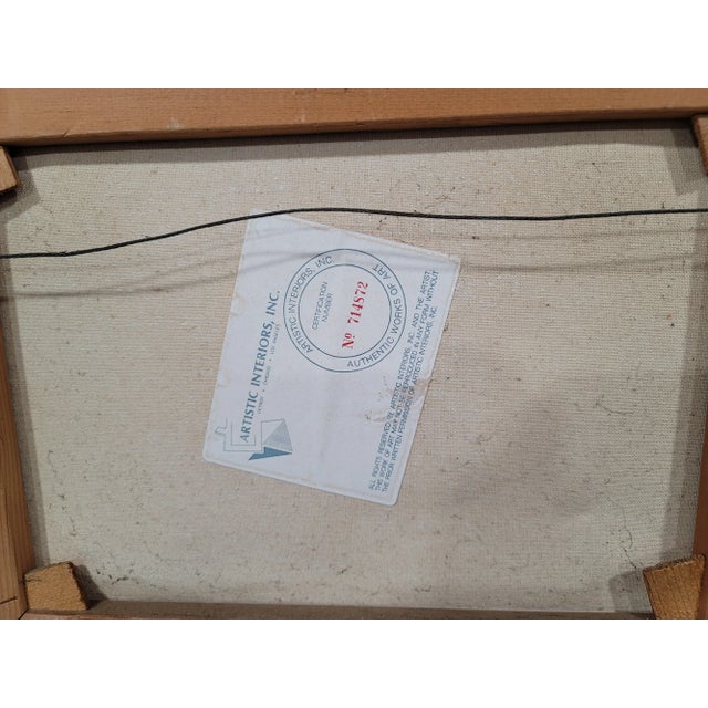 Mid-Century Modern Vintage Original Still Life Art Fruit & Wine Signed & Framed by Artist For Sale - Image 3 of 10