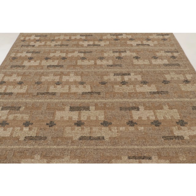 Rug & Kilim Contemporary Scandinavian Style Geometric Wool Rug, by Rug & Kilim, India For Sale - Image 4 of 10