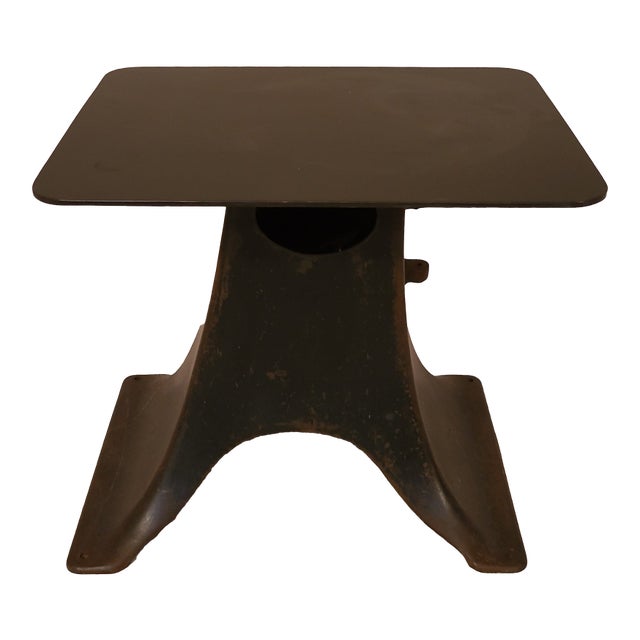 Industrial Steel Factory Side Table For Sale