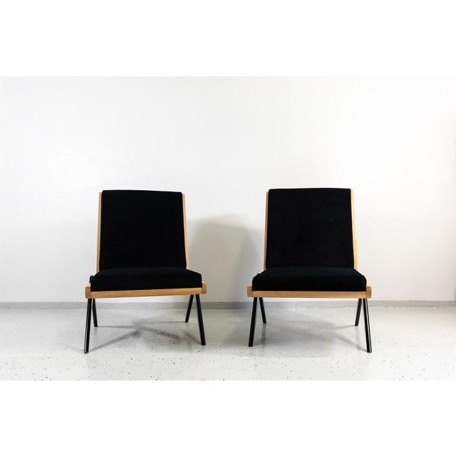 Black Modern Type 1312 Chairs bfrom Slupskie Furniture Factory, Poland, 1960s, Set of 2 For Sale - Image 8 of 18