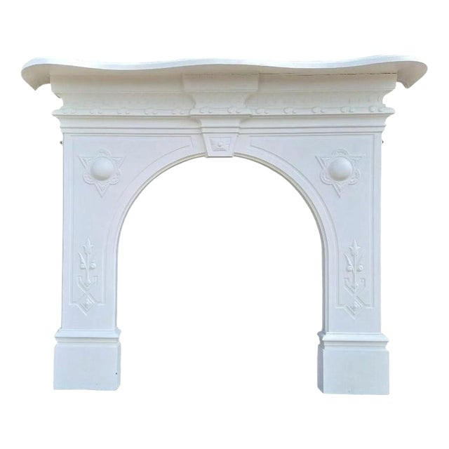 Victorian Arched Cast Iron Fireplace Surround For Sale