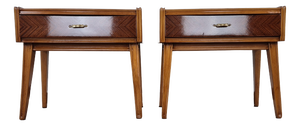 Vintage Art Deco Nightstands, 1940, Set of 2
