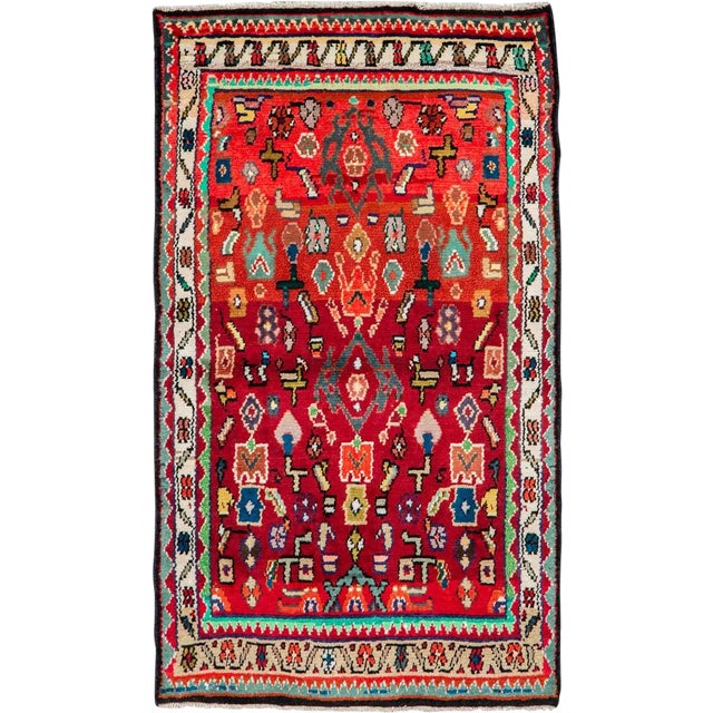 Vintage Persian Hamadan Rug – Size: 2' 1" X 3' 7" For Sale