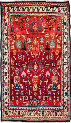 Vintage Persian Hamadan Rug – Size: 2' 1" X 3' 7"